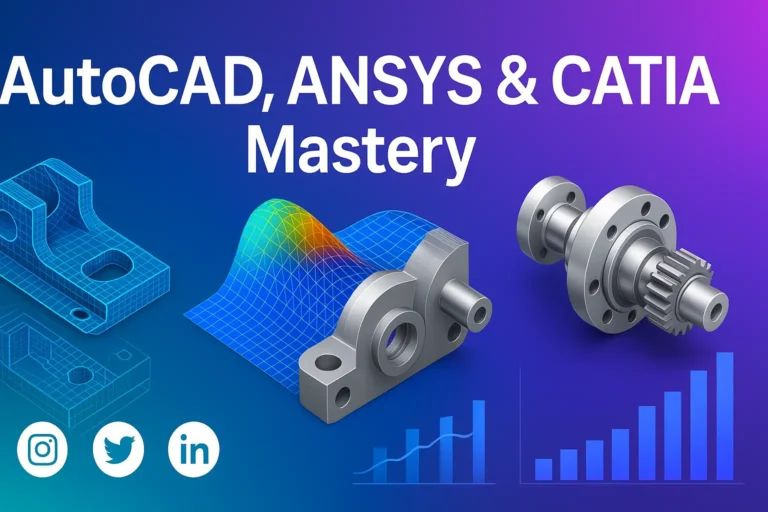 AutoCad/Ansys/Catia Mastery for Mechanical Engineering